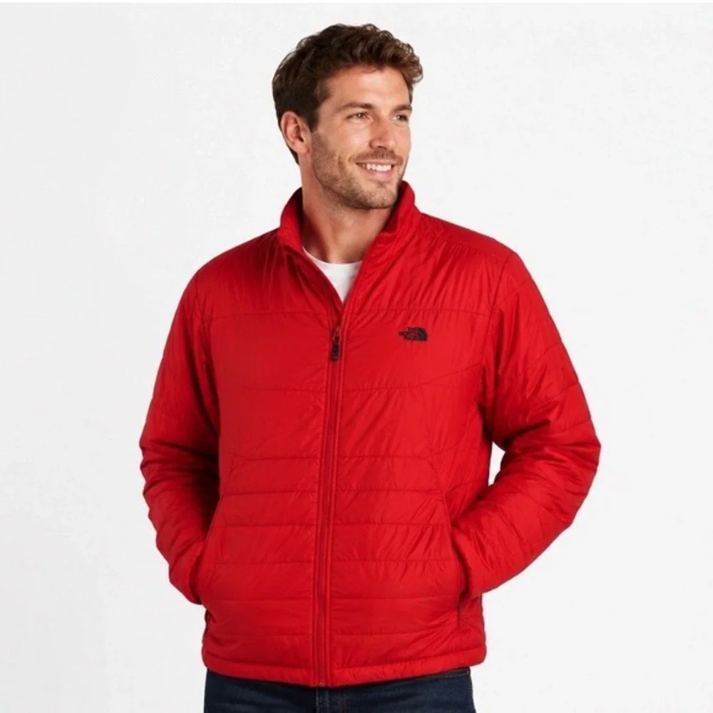 The North Face‎ Red Lightweight Puffer Jacket Full Zip Quilted XL 73-09
